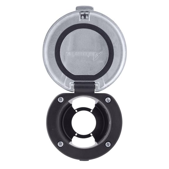Recessed Cup & Lid Set Stainless Steel Lid w/Gasket / Plastic Cup Black image number 2
