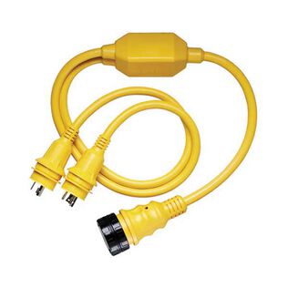 Marinco Shore Power Reverse Y Adapter, 30 Amp 125V Male to 125/150V Female