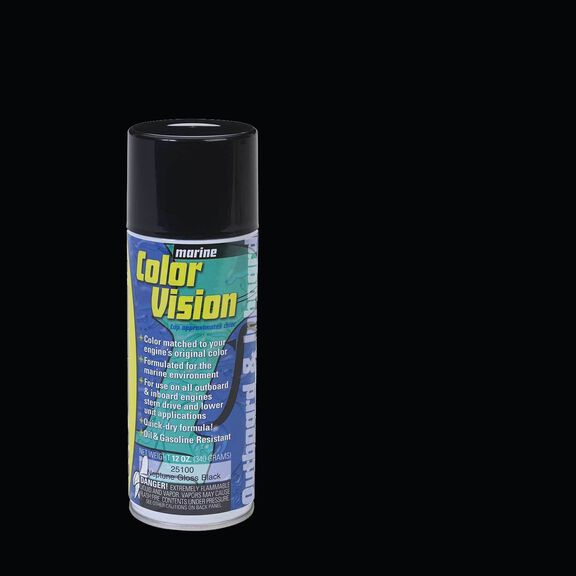 Marine Color Vision Engine Enamel Spray Paint, Gloss Black image number 0