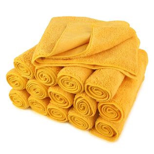 Microfiber Detail Towels - Yellow 20" x 20", 15-Pack