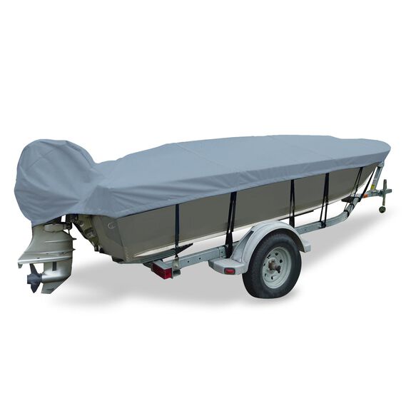 14'6" Styled-to-Fit Boat Cover for Wide V-Hull Fishing Boats O/B image number 0