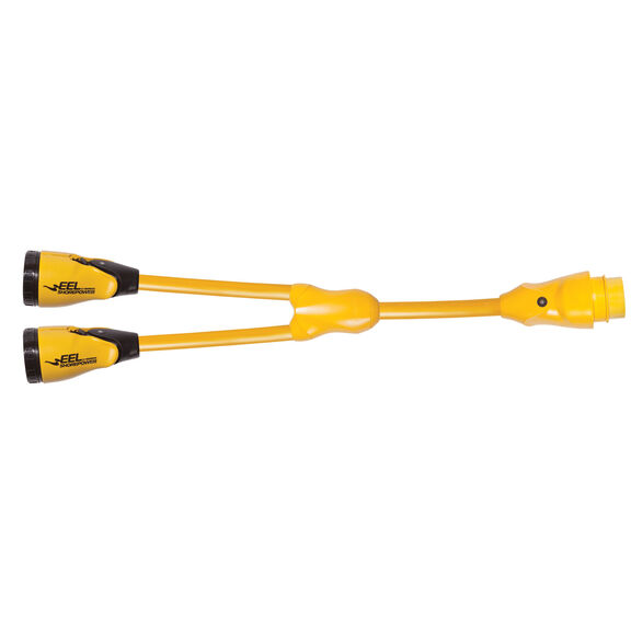 Marinco EEL Shore Power Y Adapter, 50 Amp 125/250V Male to 50 Amp 125V Females image number 0