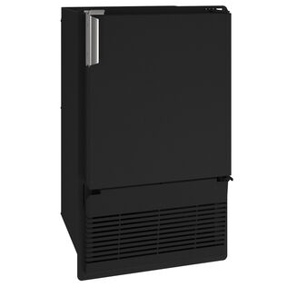 Marine Icemaker Flange to Cabinet 14", Reversible Hinge, Black Solid, 115v
