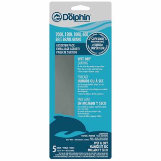 Wet/Dry Sandpaper Sheets, Assorted Grit, 5-Pack