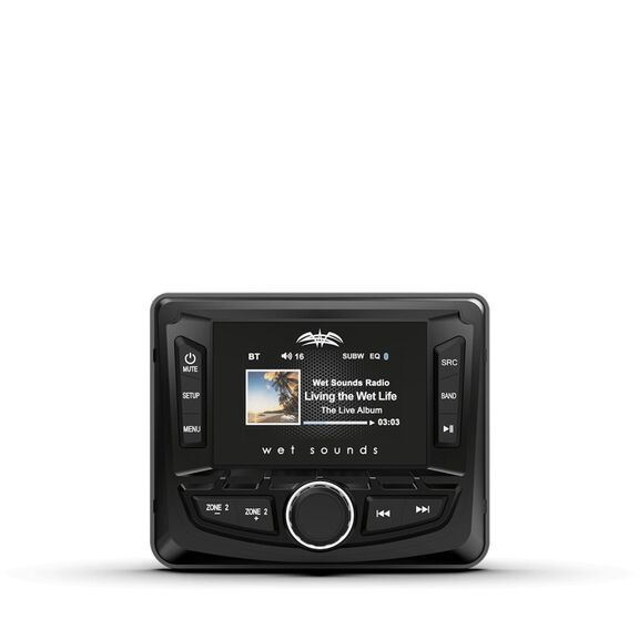 Wet Sounds WS-MC-2  2-Zone Marine Media Receiver with SiriusXM-Ready, and Bluetooth image number 0