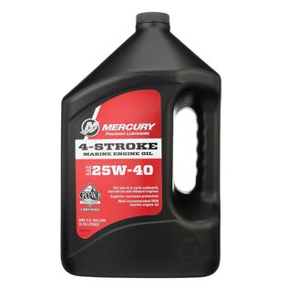 Mercury 25W-40 4-Stroke Marine Engine Oil, 1 Gallon