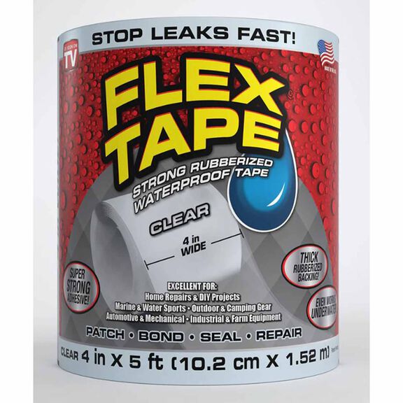 4" Flex Tape, Clear, 5 Feet image number 0