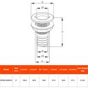 SEAFLO 1" Plastic Thru Hull Fitting White image number 3
