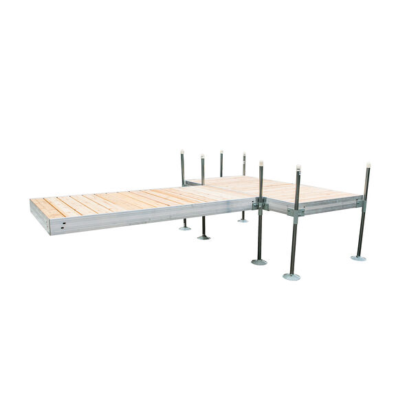 T-Shaped Aluminum Frame with Cedar Decking Complete Dock Packages image number 1