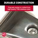 Rail-Mount Flag Pole Socket for 7/8" - 1/2" Rails image number 5