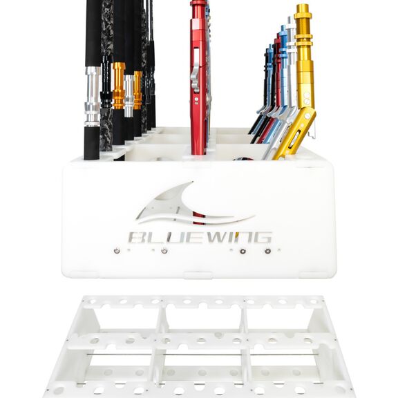 45 Fishing Rods Storage Rack Trolling Aluminum Bent Butt Rod Holder for Rods and Reel Combos image number 0