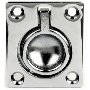 Chrome-Plated Flush Pull Latch, 1 &frac12;&rdquo; x 1 &frac34;&rdquo;