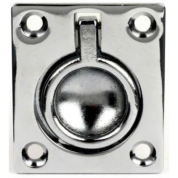 Chrome-Plated Flush Pull Latch, 1 &frac12;&rdquo; x 1 &frac34;&rdquo; image number 0