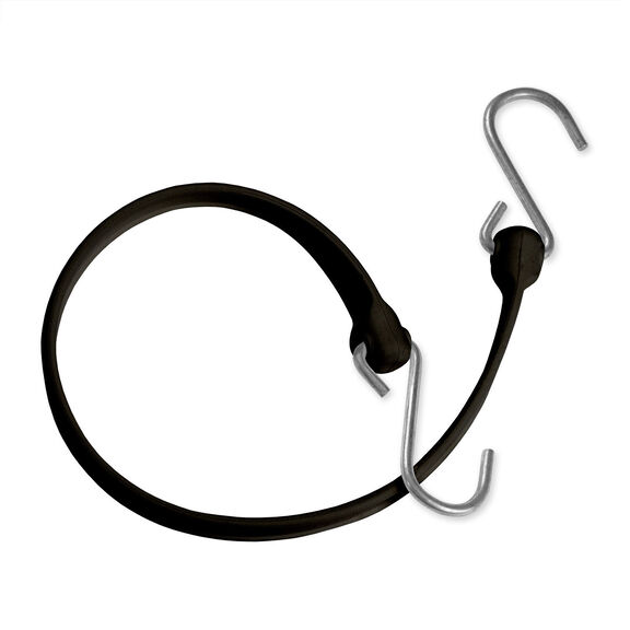 18" Bungee Strap with Galvanized Hook Ends, Black image number 0