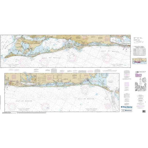 Maptech&reg; NOAA Recreational Waterproof Chart-Intracoastal Waterway Charlotte Harbor to Tampa Bay, 11425 image number 0