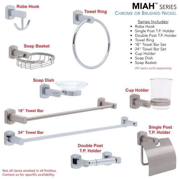 Miah 18" Towel Bar Set Brushed Nickel image number 5