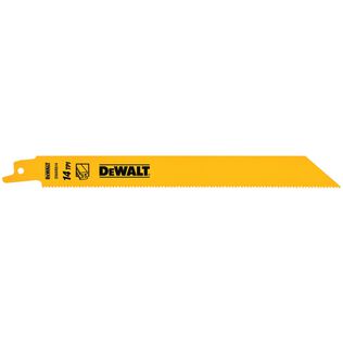 DEWALT Reciprocating Saw Blades, Straight Back, 8-Inch, 14 Tpi, 5-Pack