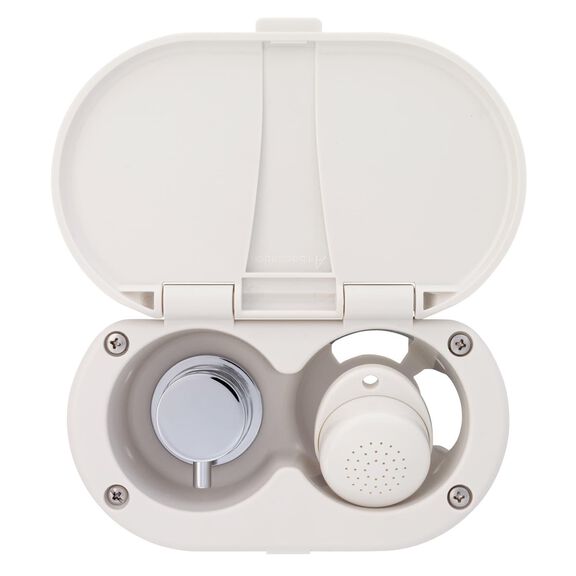 Aidack Transom Shower Hot/Cold Mixer, Warm White Cup & Lid, Small Warm White Sprayer, 6' Stainless Steel Hose, Chrome Aidack Handle image number 5