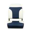 Blue and White High Back Folding Seat image number 1