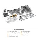 185 Piece 1/4&rdquo;, 3/8&rdquo; & 1/2" Drive 72-Tooth SAE/Metric Mechanics Hand Tool Set image number 2