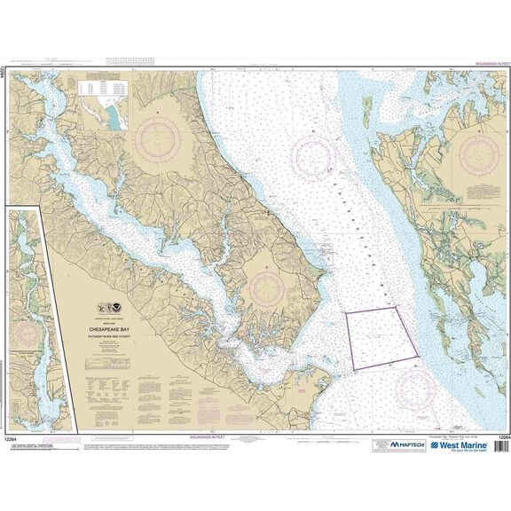 Maptech&reg; NOAA Recreational Waterproof Chart-Chesapeake Bay Patuxent River and Vicinity, 12264 image number 0