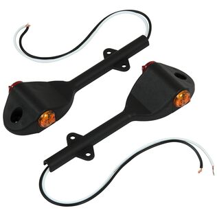 3/4" LED Fender Mount Trailer Lights,Amber/Red, 2-Pack