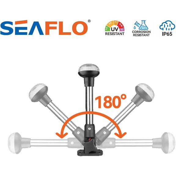SEAFLO 02 Series 12 In All-Around LED Pole Navigation Light 12V for Boats Up to 65 Ft image number 2