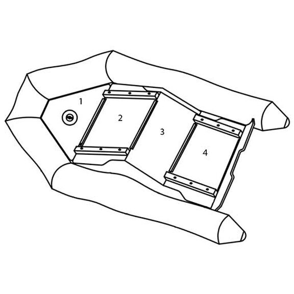 SB-275 Wood Floor Inflatable Boat Replacement Floorboard, #4 Stern Floorboard Piece image number 1