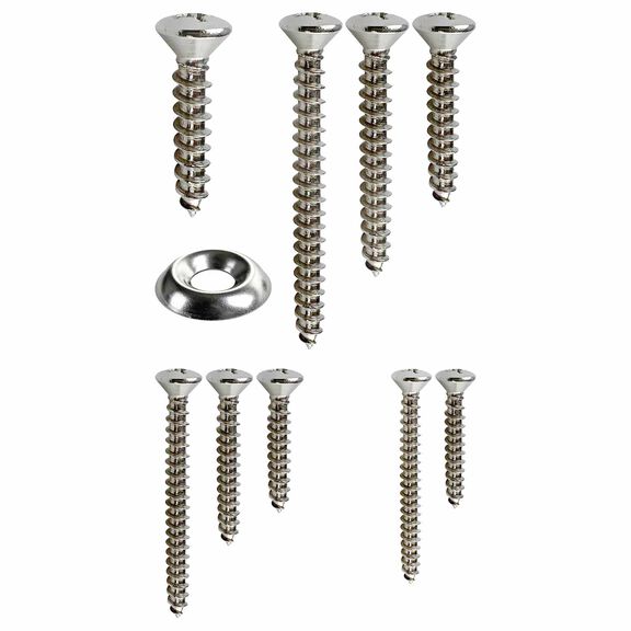 Phillips Oval Head Self Tapping Screw Kit, 172 Piece, Stainless Steel image number 1