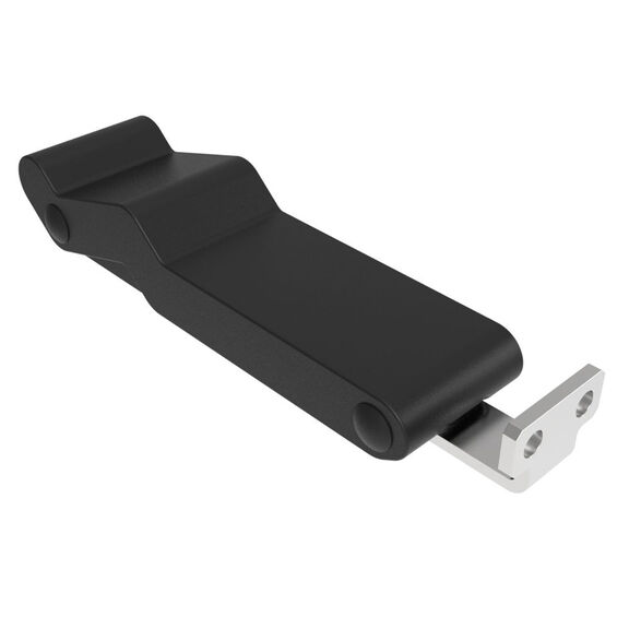 Over-Center Flexible Draw Latch, Large with Right-Angle Keeper, Black image number 0