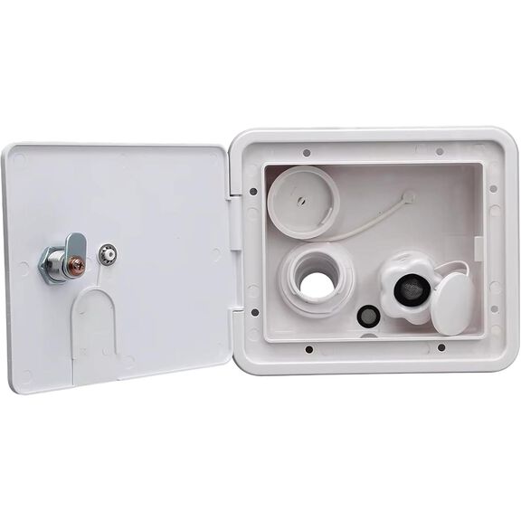 SEAFLO RV Water Inlet Hatch Lockable Gravity & Pressure Fill White ABS image number 4