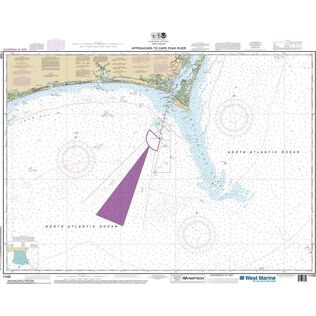Maptech&reg; NOAA Recreational Waterproof Chart-Approaches to Cape Fear River, 11536