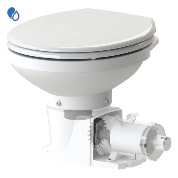 Maxlite + S Electric Marine Macerating Plastic Toilet with Solenoid Valve, 24 Volt image number 2