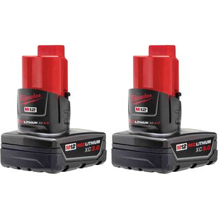 M12&trade; REDLITHIUM&trade; XC 3.0Ah Battery, 2 Piece