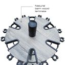 Barn Wood 24 Round Spinning Rod Rack - Steel Post image number 1