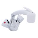 Trinidad Head/Shower Combo Faucet Small Arctic White Sprayer No Hook, 10' White Rubber Hose Chrome/Arctic White image number 0
