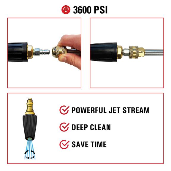 Universal 1/4-Inch Quick Connect, Hot- or Cold-Water Use Turbo Nozzle image number 2