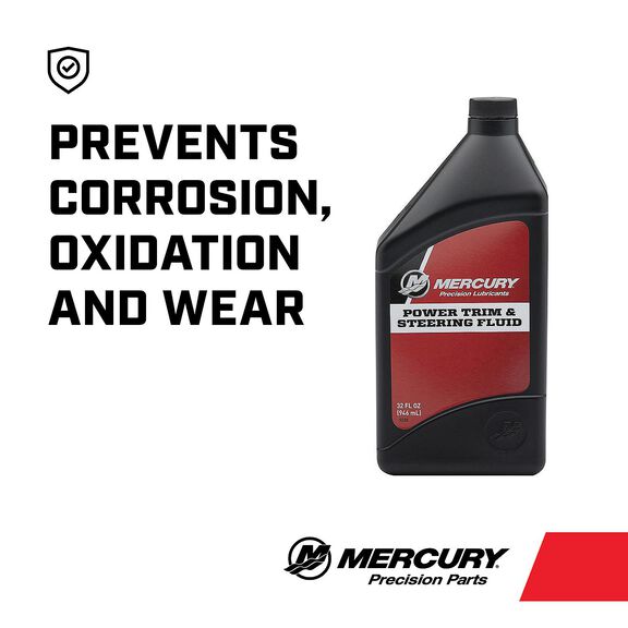 Mercury 858075K01 Power Trim and Steering Fluid, Quart image number 2