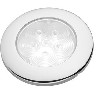SEAFLO 3" Round LED Ceiling Courtesy Light, Stainless Steel Bezel, Cool White