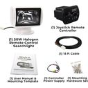 SEAFLO 02 Series 50W Remote Control Halogen Boat Searchlight, White image number 4
