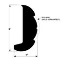 Rigid Frosty White Rub Rail Kit, 2" x 1", 3 Pieces 7.5', 7.5' & 5' Lengths image number 1