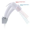 Trinidad 2H External Shower Mixer Small Arctic White Sprayer, 10' White Rubber Hose Chrome/Arctic White image number 4