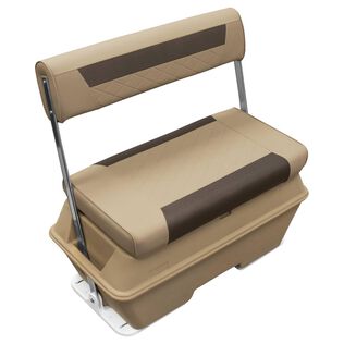 Wise DLX156-1900 DLX Pontoon Series 70 Quart Swingback Cooler Seat - Neutral / Meteor