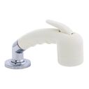 Deck-Mount Sprayer Small Warm White Sprayer No Hook w/Elbow, 6' White Rubber Hose, Ultra-Low Profile Holder image number 0