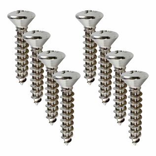 Oval Head Self Tapping Screws, 8 Piece, Stainless Steel, Phillips