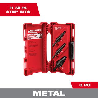 Step Drill Bit Set, 3 Piece