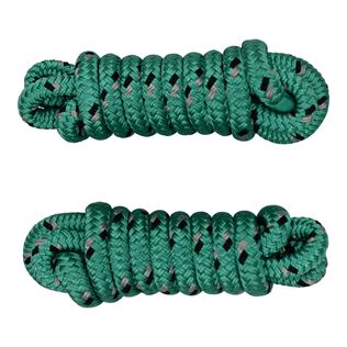 2 pack - SM 1/2" Dock Line Green with Black Tracer - 6 Foot