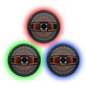 7" Marine Coaxial Speaker with Onyx Steel Colored Grille and LED Lights image number 0