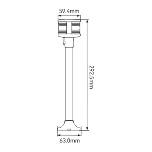 SEAFLO 10" LED Combination All-Round and Masthead Pole Light, Fold-Down, 2 Nautical Miles Visibility (01-Series) image number 1