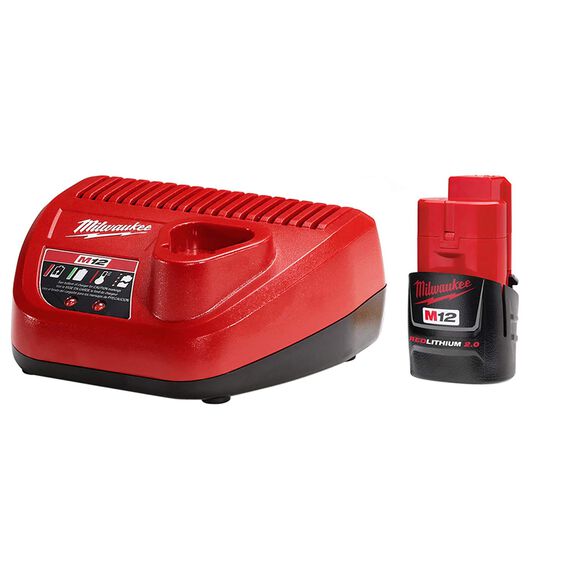 M12&trade; REDLITHIUM&trade; 2.0Ah Battery and Charger Starter Kit image number 0